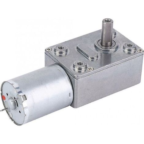 VURAHOME - 6 v/12v24v moteur à couple élevé Mini moteur à engrenage à vis sans fin en métal double axejgy370 tr/min 90 12V (1/4)