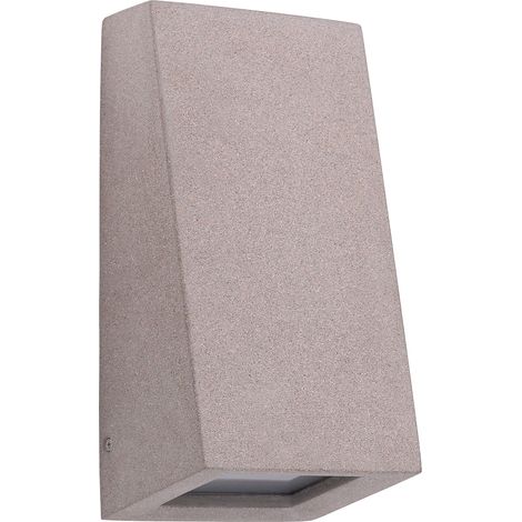 FORLIGHT - Aplique de pared exterior Karen Big acabado Cemento IP44 15W E27 (1/5)