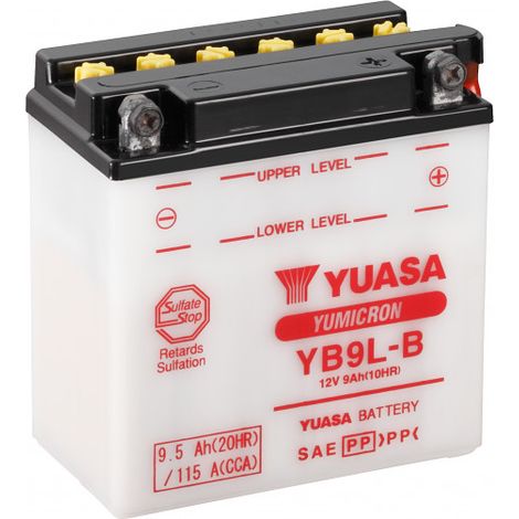 Batterie moto YUASA YB9L-B 12V 9.5AH 115A