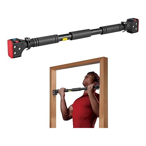 Pull-Up Bar For Door Frame Chin Up Bar Upper Body Workout Adjustable Portable Training Pull-Up Bars Bars without Screw - Adjustable Width Locking Mechanism (1/5)