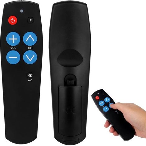 Allecto Plus - Telecomando universale per anziani - Dispositivi a infrarossi per TV e cavo - Facile da usare (1/5)