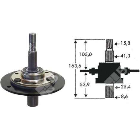 Portalama altezza 162 mm per trattorini MTD - CUB CADET - TORO - YARD-MAN 717-0913 COMPATIBILE - 008811