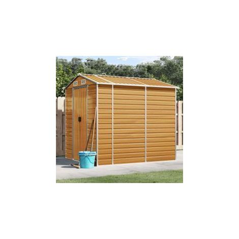 Abri de jardin marron clair 191x215x198 acier galvanisé (1/5)