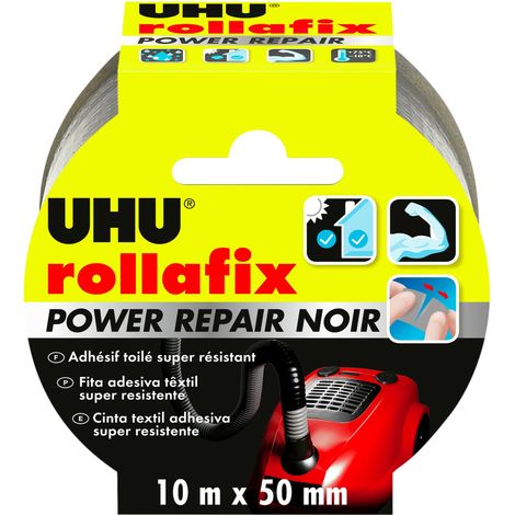 Ruban adhésif toilé waterproof 10m x 50mm – Extra fort pour surfaces variées – Résistant aux UV et températures - Pour intérieur et extérieur – UHU