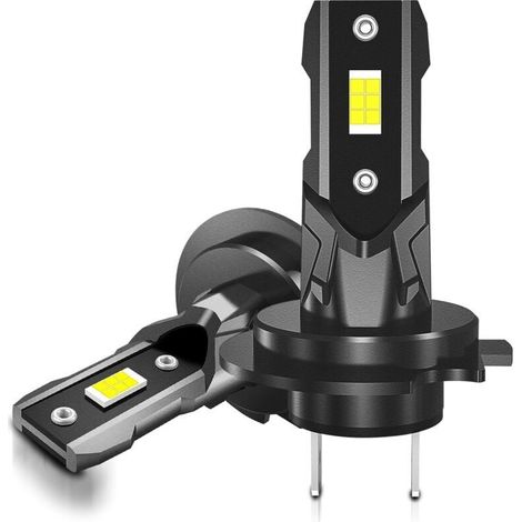 Lampadina LED H7 4000 lm, 40 W, luminosità 400%, bianco 6500 K, kit di conversione fari H7, sostituzione per lampadine alogene e xeno per auto (confezione da 2)