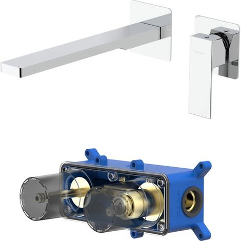 Kronenbach Quara 3.0, Set Waschtisch-Einhebelmischer Unterputz incl. Grundkörper, Ausladung 24 cm, 5 l/min (1/5)