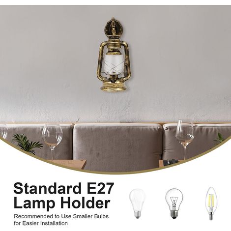 Retro Wandleuchte Hotel Corridor Aisle Lichttechnik Wandlampe Vintage Retro Laternen Wand Lampe Festivals Dekorative Lichter (Bronze)