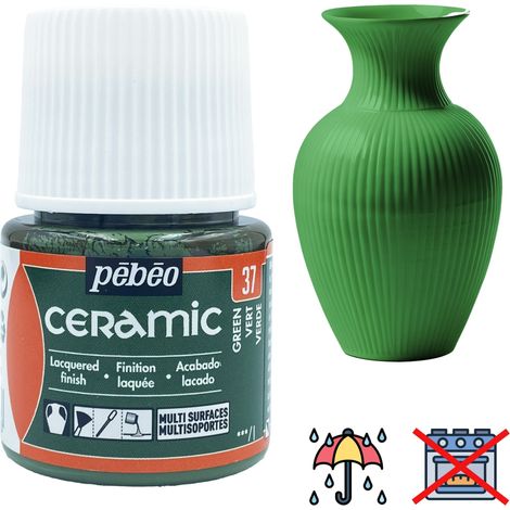 Pittura ceramica decorativa e resistente a FREDDO PEBEO 37 VERDE 45ml (1/5)
