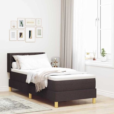 Boxspringbett mit Matratze Dunkelbraun 200 x 80 cm Stoff (1/5)