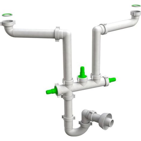 Siphon d'évier compact autonettoyant 2 voies Bonomini 1"1/2