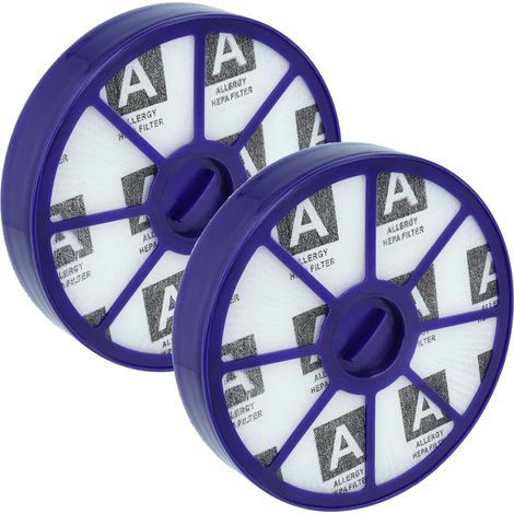 vhbw 2x Staubsaugerfilter kompatibel mit Dyson DC20, DC21, DC08, DC19, DC29, DC04, DC05 Staubsauger - HEPA-Filter Weiß Lila