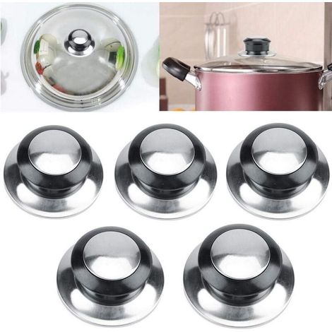 Poignée de Couvercle, Lot de 5 Boutons de Couvercle Résistant à La Chaleur pour Casseroles, Boutons de Levage, Pièces de Rechange