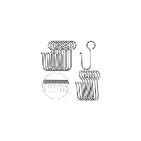 Crochet de rideau en métal, 20pcs rideau de douche Rail glider crochet rideau Rail crochet (1/5)