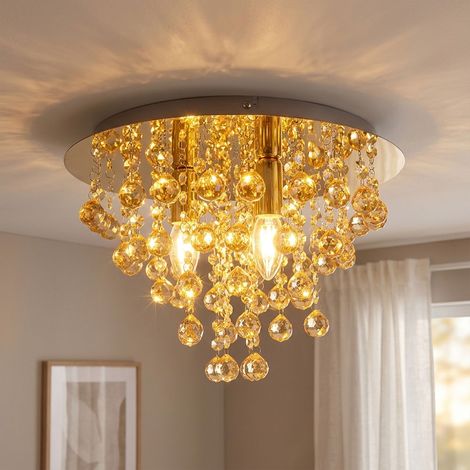 LED Deckenlampe Deckenleuchte Schlafzimmerlampe 3-flammig Gold Metall H 26 cm (1/5)