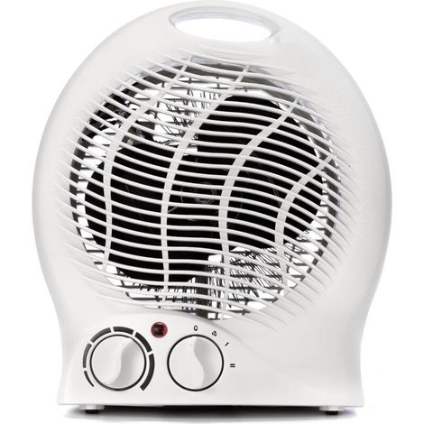 Radiateur soufflant portable avec 2 réglages de chaleur, protection contre la surchauffe et contrôle du thermostat (1/3)