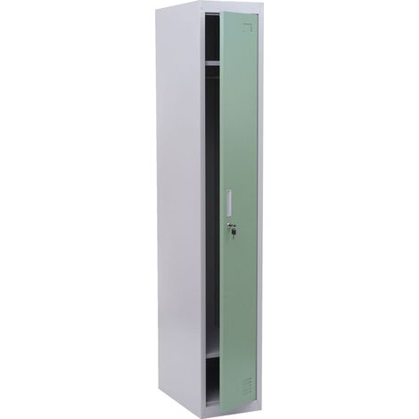 Taquilla con barra y espejo 180 x 30 x 50 cm metal color menta 040010937 (1/5)