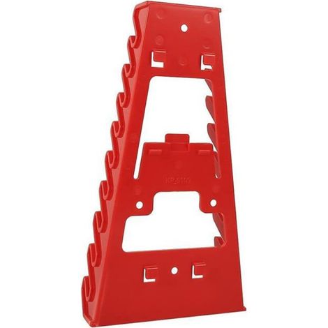 Support de Rangement pour Clés Mixtes - 9 Emplacements - Pour Clés Plates et à Cliquet - Montage Mural ou sur Panneau Perforé - 120 x 220 mm (1/5)