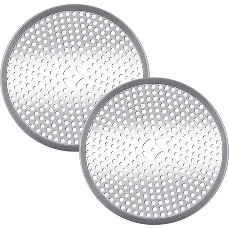 Lot de 2 Filtres Anti-Cheveux en Acier Inoxydable et Silicone, Grille de Douche et Baignoire, Passoire Évier Cuisine, Protection Drain Anti-Bouchon (1/5)
