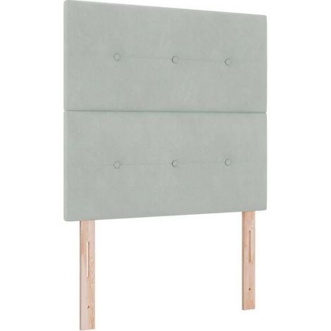 Matelas à ressorts LED avec matelas en velours gris clair, 80 x 200 cm (1/5)