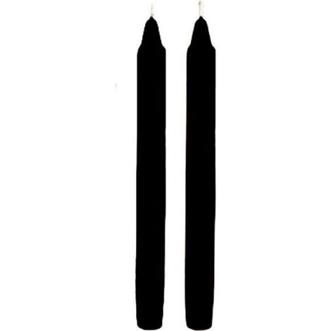 CERERIA DI GIORGIO Candele decorative scanalate Nero 25 cm Set 2 pz (1/5)