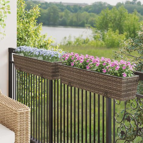 Balkon 2 pcs 80 x 17 x 17 cm Metall