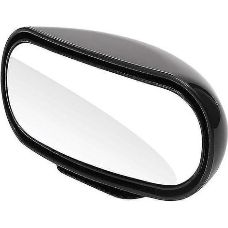 Rétroviseur universel pour voiture, réglable à 360°, grand angle, latéral arrière, avec fonction auto-adhésive pour la surveillance des angles morts et le stationnement - Noir (1/5)