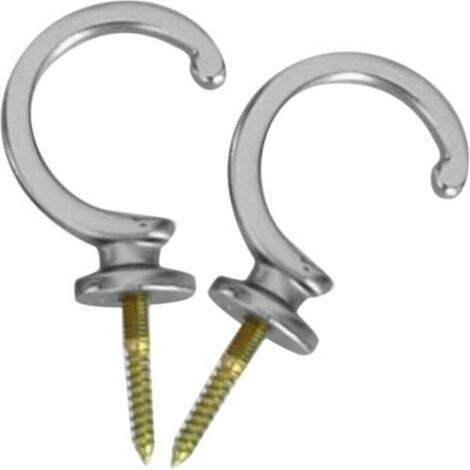 [JAMAIS UTILISÉ] 2pièces à Rideaux Muraux Métal Lot de Argentés pour Fixation De Rideaux Installation Simple Et Accessoire Élégant pour Maison Salon Et Bureau (1/4)