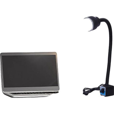 Luz de trabajo LED, potencia de 10 W, voltaje de entrada de 220 V CA, temperatura de color de 6500 K, longitud de manguera flexible de 50 cm, grado de protección IP42. (1/5)