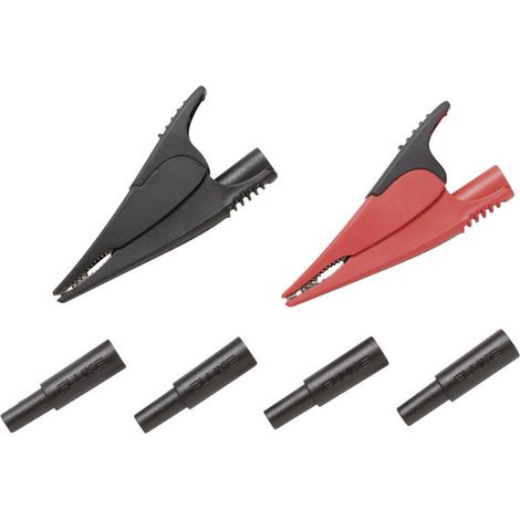 Fluke AC285-FTP Sicherheits-Abgreifklemmen-Set Steckanschluss 4 mm CAT III 1000 V, CAT IV 600 V Schw