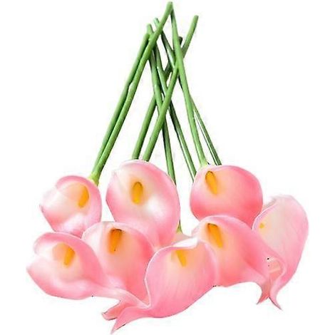 12 branches artificielles de callali commun avec tige, réalistes et réutilisables, pour la maison, les mariages et les fêtes.rose clair (1/5)