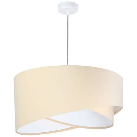 [NEUWERTIG] B-Ware Euluna Pendelleuchte Vivien Zweifarbig Beige/Weiß Pendelleuchte Deckenlampe L350
