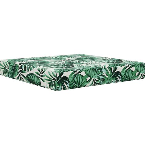 Coussin de canapé d'extérieur Motif feuille 60 x 60 x 8 cm