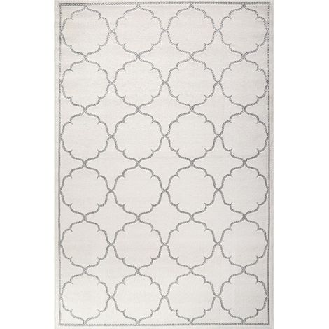 Tapis extérieur kilim 160x230 crème rectangle KUMA (1/5)