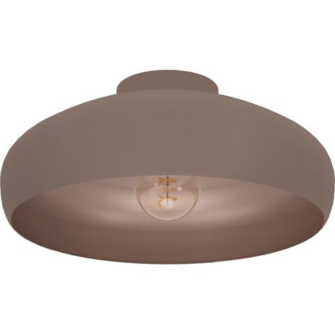 Luminaire plafonnier Mogano, lampe de plafond avec abat-jour arrondi (1/4)