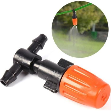 Goutteur D'atomisation - Tuyau ID 4 mm - Débit 2-2.5 L/h - Pression 220-280 kPa - Pulvérisation 0.6-1.0 m - Orange - Lot de 10 (1/4)