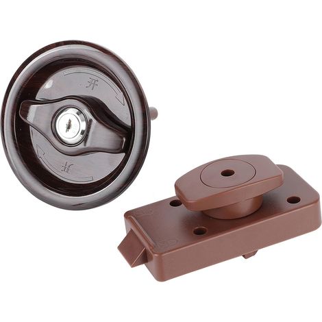 Serrure de porte salle bain pour camping-car, toilette ronde (1/4)