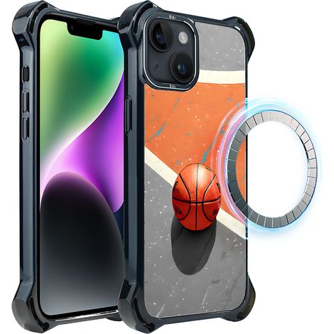 Funda ibizu DropGuard Ultra para iPhone 14 con MagSafe, Move, Baloncesto (1/5)