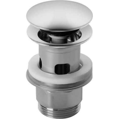 1 - Bonde De Vidage - Laiton - Système Click - Pour Vasque Avec Ou Sans Trop-Plein - Chrome - Dimensions Standard (1/2)