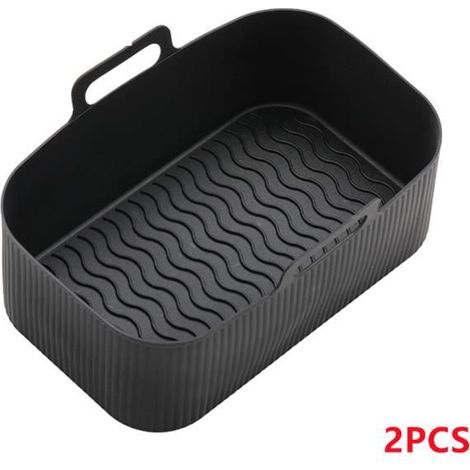 Feuille de cuisson,Plaque rectangulaire en silicone pour friteuse à air,doublure réutilisable,plat d'insertion - F 3[E816706]