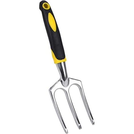 Fourche à main en alliage de 28 cm pour planter des fleurs et des sols - 3 griffes - Cadeau de jardinier (1/5)