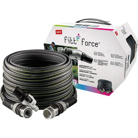 TUBO PER GIARDINO IN KIT 'FORCE' 25 mt. - grigio - FITT