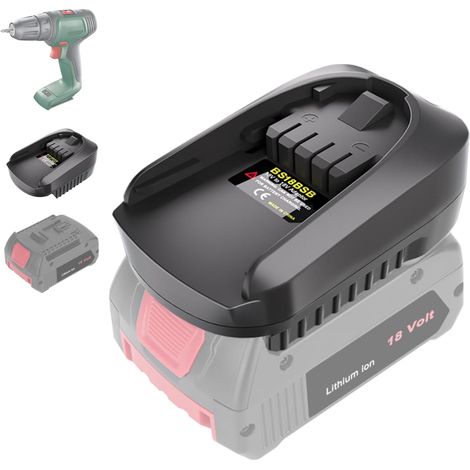 Adaptador convertidor de batería de 18 V para el sistema de herramientas inalámbricas Bosch PBA de 18 V. Compatible con la batería BAT609 Bosch GBA de 18 V. Reemplazo para la batería Bosch PBA de 18 V (1/5)