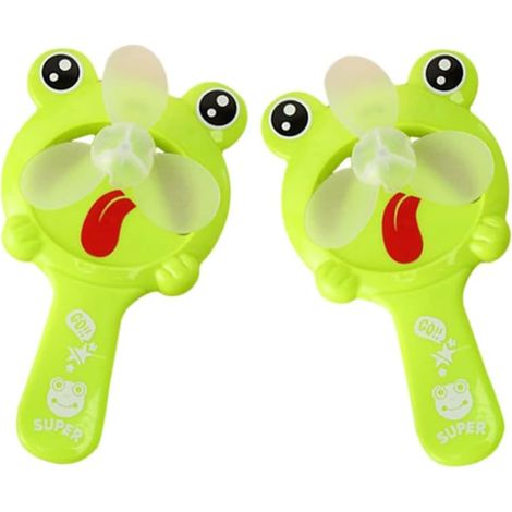 Filiyano-Lot de 2 mini ventilateurs personnels, mignons et à pression manuelle, en matériau de qualité supérieure. Petit ventilateur puissant (1/4)