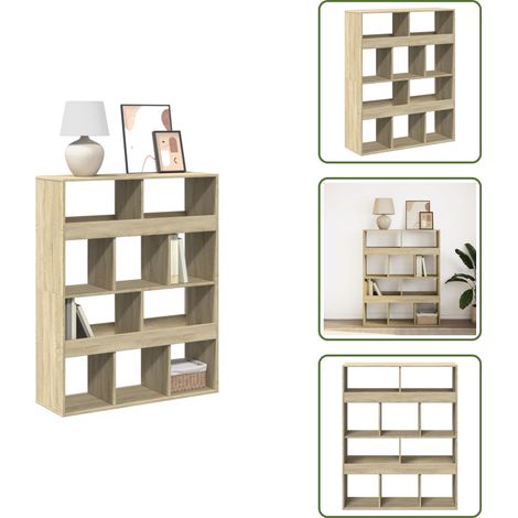 Bücherregal Sonoma-Eiche 100x33x125,5 cm Holzwerkstoff - Bücherregal - Bücherregale - Bücherschrank - Regal (1/5)