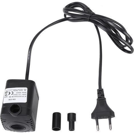 Mini pompe à eau Submersible ultra silencieuse, étang à poissons, fontaine d'aquarium, EU (220V) (1/5)