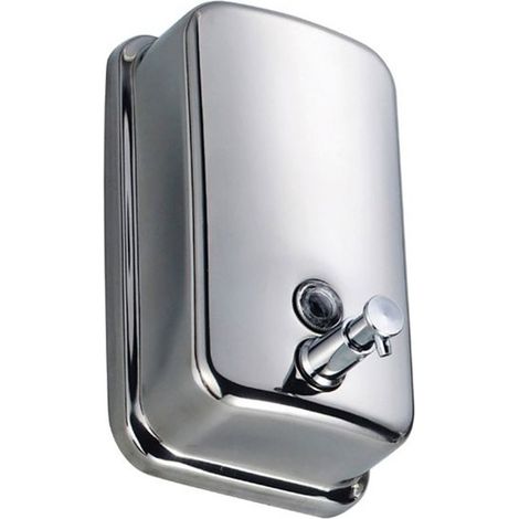 Dispenser sapone liquido manuale inox 1000 ml con chiave Tecom (1/2)