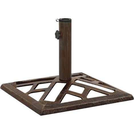 vidaXL Base per Ombrellone Bronzo 44x44x31 cm in Ghisa