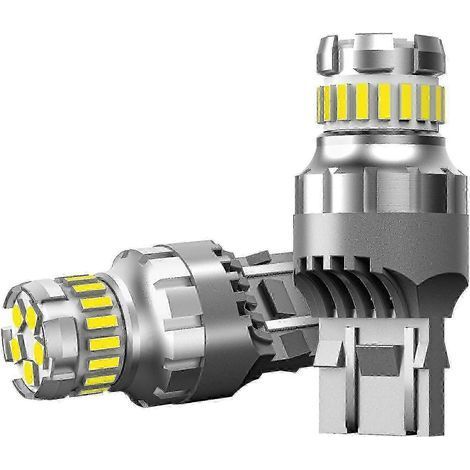 Lot de 2 ampoules LED T20 7440 W21W Canbus pour feux de recul, blanc 6000K, pour feux stop.