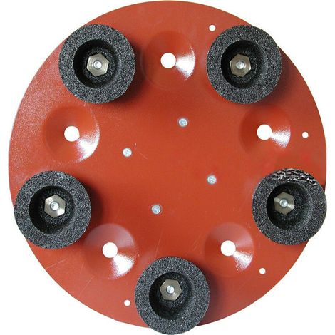 DISCO IN ACCIAIO DIAMETRO 490MM CON 5 MOLE ABRASIVE AL CARBURO DI SILICIO PER MAXITITINA - RAIMONDI