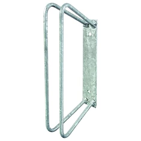 GAH-Alberts 692216 Rastrelliera per biciclette singola, per montaggio a parete, zincata a caldo, portabiciclette con angolo a 90°, Acciaio, 350 x 140 mm (1/2)